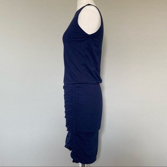 Athleta Navy Ruched Stretchy Tulip Tank Dress, XS - Picture 8 of 14